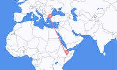 Flyreiser fra Gode, Etiopia til Izmir, Tyrkia