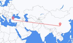 중국 면양에서 출발해 터키 쿠타히아(Kütahya)로(으)로 가는 항공편