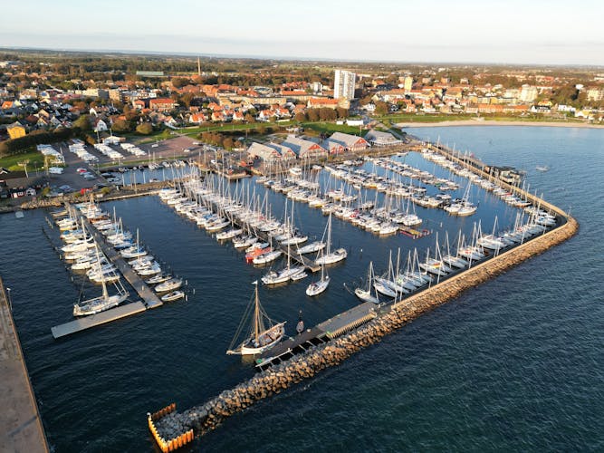 photo of view of The port of Höganäs in southern Sweden.