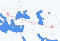 아프가니스탄 헤라트에서 출발해 세르비아 크랄예보로(으)로 가는 항공편