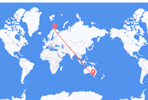 호주 킹 아일랜드에서 출발해 핀란드 이발로에게(으)로 가는 항공편