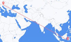 Flyg från Makassar, Indonesien till Klagenfurt, Österrike