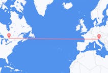 出发地 加拿大北灣目的地 意大利的里雅斯特的航班