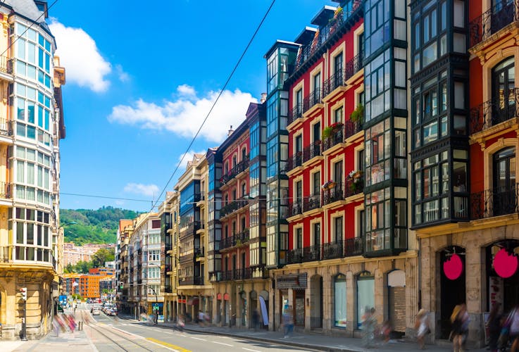 Photo of street of the city Bilbao.