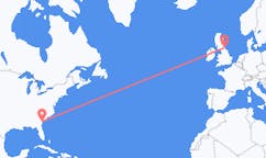 Flyreiser fra Savannah, USA til Newcastle upon Tyne, England