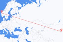 出发地 中国呼和浩特市目的地 挪威Førde的航班