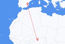 Flyreiser fra Kaduna, Nigeria til Murcia, Spania