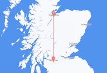 来自苏格兰的印威內斯前往苏格兰的格拉斯哥的航班
