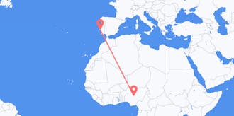 Flyg från Nigeria till Portugal
