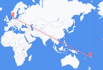 Flyreiser fra Nadi, Fiji til Karup, Danmark