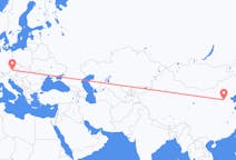 Flyreiser fra Shijiazhuang, Kina til Linz, Østerrike