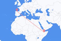 Flyreiser fra Hargeisa, til Santiago del Monte