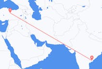 Lennot Rajahmundrysta, Intia Sivasille, Turkki