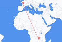Flyg från Ndola, Zambia till Bergerac, Frankrike