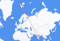 Voos de Kadapa, Índia para Svalbard, Svalbard e Jan Mayen