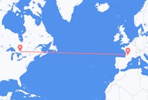 Flyreiser fra Greater Sudbury, Canada til Bergerac, Frankrike