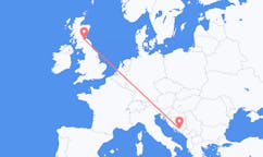 Flyrejser fra Mostar til Edinburgh