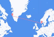 出发地 挪威克里斯蒂安桑目的地 格陵兰瑪尼特索克的航班