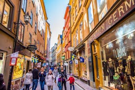 Stockholm old town (Gamla Stan) cityscape from City Hall top, Sweden.