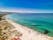 Photo of aerial view of Budoni beach on Sardinia island, Sardinia, Italy.