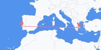 Flyreiser fra Hellas til Portugal