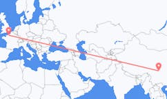 出发地 中国成都市目的地 法国多维尔的航班