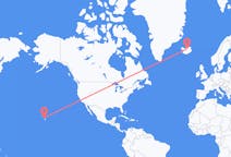 Flyreiser fra Kahului, USA til Akureyri, Island