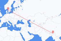 Flyreiser fra Jorhat, India til Göteborg, Sverige