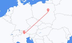 Flyreiser fra Bolzano, Italia til Warszawa, Polen