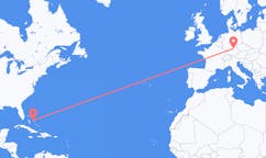 Flyreiser fra Rock Sound, Bahamas til Nürnberg, Tyskland
