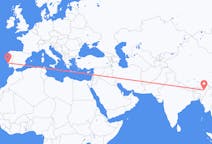 インドのジョルハットから、ポルトガルのリスボンまでのフライト