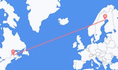 Flyrejser fra Presque Isle, USA til Lulea, Sverige