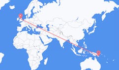 Flyreiser fra Tufi, Papua Ny-Guinea til Manchester, England