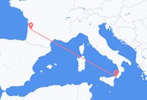 Flyrejser fra Reggio di Calabria til Bordeaux