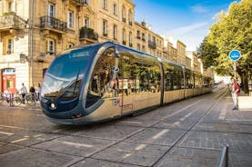 Photo of Bordeaux aerial panoramic view. Bordeaux is a port city on the Garonne river in Southwestern France.