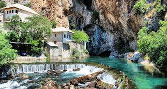 All seasons Bosnia discovery 5 days tour from Mostar. Blagaj, Vjetrenica, Trebinje, Tvrdos, Visegrad, Sarajevo, Travnik, Jajce.