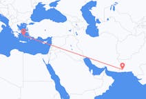 파키스탄 터뱃에서 출발해 그리스 파리키아로(으)로 가는 항공편