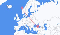 Flyreiser fra Tokat, Tyrkia til Ålesund, Norge