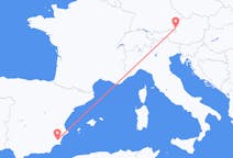 Vluchten van Murcia, Spanje naar Salzburg, Oostenrijk