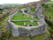 Photo of aerial view Montgomery Castle in Powys, Wales.