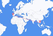 Flyreiser fra Ho Chi Minh-byen, Vietnam til Badajoz, Spania