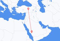 Voos de Al-Baah, Arábia Saudita para Malatya, Turquia