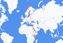 Flyrejser fra Dar es-Salaam til Bardufoss