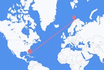 Flyreiser fra Rock Sound, Bahamas til Tromsö, Norge