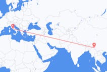 Flyreiser fra Myitkyina, til Roma