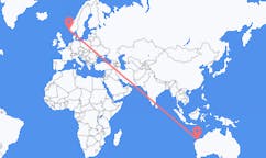出发地 澳大利亚卡拉薩 (西澳洲)目的地 挪威海宁格松的航班