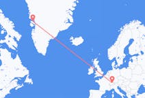 Lennot Zürichistä, Sveitsi Qaarsutiin, Grönlanti