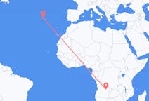 Flyrejser fra Luena, Angola til Terceira, Portugal