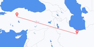 出发地 伊朗目的地 土耳其的航班
