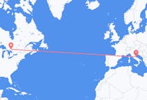 Flyreiser fra Greater Sudbury, Canada til Pescara, Italia